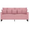 vidaXL Canap&eacute; &agrave; 2 places Rose 140 cm Velours