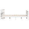 vidaXL Cadre de lit sans matelas blanc 135x190 cm bois de pin massif