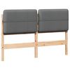 vidaXL T&ecirc;te de lit capitonn&eacute;e Marron et gris clair 160 cm Pin massif