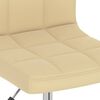 vidaXL Chaise pivotante de salle &agrave; manger Cr&egrave;me Similicuir