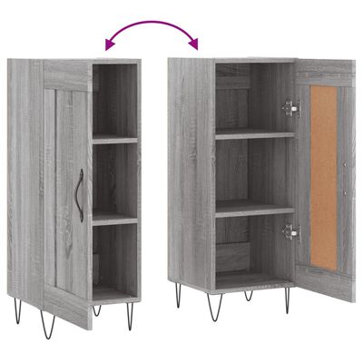 vidaXL Buffet Sonoma gris 34,5x34x90 cm Bois d'ingénierie