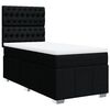 vidaXL Sommier &agrave; lattes de lit et matelas Noir 80x200 cm Tissu