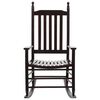 vidaXL Chaise &agrave; bascule avec si&egrave;ge incurv&eacute; Marron Bois de peuplier