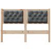 vidaXL T&ecirc;te de lit marron et gris fonc&eacute; 135 cm Bois massif en pin