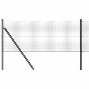 vidaXL Cl&ocirc;ture en fils soud&eacute;s pour fixation au sol 50 x 0,6 m Gris