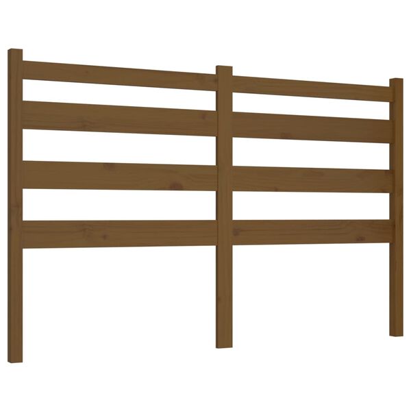 vidaXL T&ecirc;te de lit Marron miel 146x4x100 cm Bois massif de pin