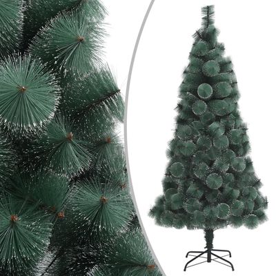 vidaXL Sapin de Noël artificiel pré-éclairé et support vert 150 cm PET