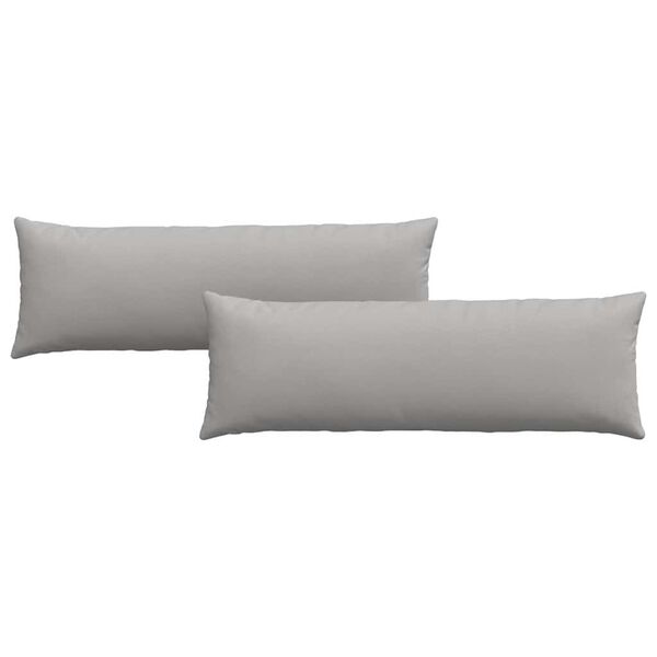 vidaXL Coussins de canap&eacute; 2 pcs Gris nuage 120 x 40 cm tissu