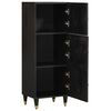 vidaXL Haut Armoire Noir 40 x 33 x 110 cm Bois de mangue massif