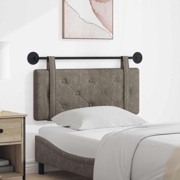 vidaXL T&ecirc;te de lit suspendue Montage mural Gris 100 cm PU antique
