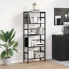 vidaXL &Eacute;tag&egrave;re Ch&ecirc;ne noir 60 x 29,5 x 149 cm Bois d'ing&eacute;nierie