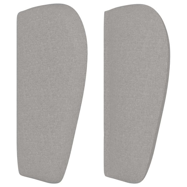 vidaXL T&ecirc;te de lit avec oreilles gris clair 183x23x78/88 cm tissu