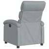 vidaXL Fauteuil inclinable électrique Gris clair Tissu