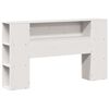 vidaXL Lit biblioth&egrave;que sans matelas blanc 160x200 cm bois pin massif