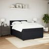 vidaXL Sommier &agrave; lattes de lit et matelas Noir 160x200 cm Velours