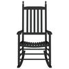 vidaXL Chaises &agrave; bascule avec si&egrave;ges incurv&eacute;s lot de 2 noir peuplier