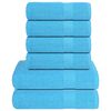 vidaXL Ensemble de serviettes FROGN 6 pcs turquoise 360 g/m&sup2;