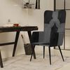 vidaXL Chaise &agrave; oreilles Noir et gris Cuir v&eacute;ritable