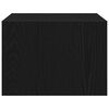 vidaXL Table de chevet murale avec lumi&egrave;res LED ch&ecirc;ne noir