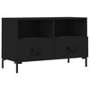 vidaXL Meuble TV Noir 80x36x50 cm Bois d'ing&eacute;nierie