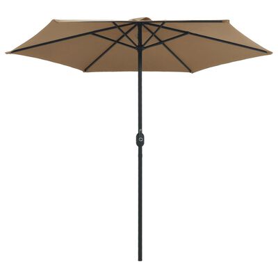 vidaXL Parasol de jardin et mât en aluminium 270x246 cm Taupe