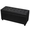 vidaXL Pouf de rangement Cuir synthétique Noir