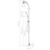vidaXL Douche de jardin avec base marron 220 cm Aluminium