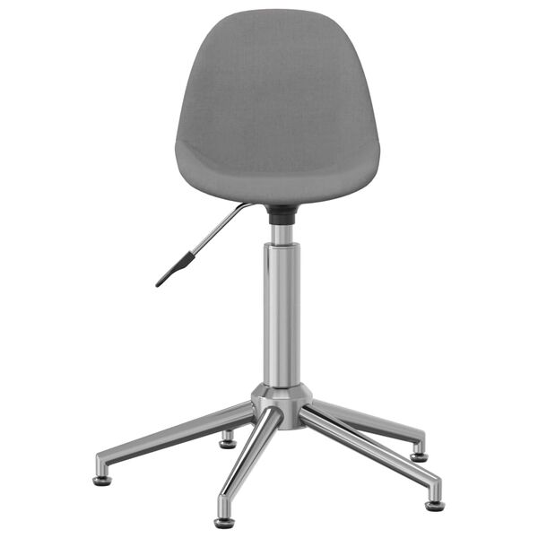 vidaXL Chaise pivotante de bureau Gris clair Tissu