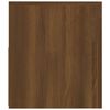 vidaXL Tables de chevet 2 pcs avec LED ch&ecirc;ne marron 60x35x40 cm
