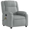 vidaXL Fauteuil de massage inclinable &eacute;lectrique gris clair tissu