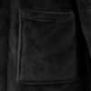 vidaXL Robe de bain sans capuche Noir xxl Flanelle