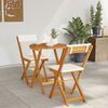 vidaXL Ensemble de salle &agrave; manger pour jardin 3 pcs Huile Naturelle