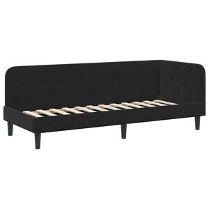 vidaXL Cadre de lit d'angle Noir 80 x 200 cm Velours