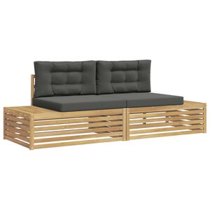 vidaXL 2 pc Ensemble de canap&eacute;s d'ext&eacute;rieur Polyester Blanc
