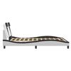 vidaXL Cadre de lit Viana sans matelas blanc et noir 140x200 cm similicuir