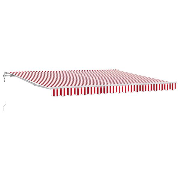 vidaXL Auvent R&eacute;tractable Rouge et Blanc 400 &times; 300 cm tissu