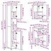 vidaXL Ensemble de mobilier de salle de bain avec tiroir 5 pcs Blanc