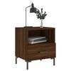 vidaXL Tables de chevet 2 pcs ch&ecirc;ne marron 40x35x47,5 cm
