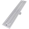 vidaXL Drain de douche lin&eacute;aire 2 pcs Vague 730x140mm Acier inoxydable