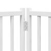 vidaXL Barri&egrave;re pour chiens avec porte 4 panneaux bois de sapin massif