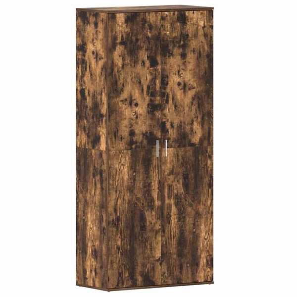 vidaXL Cabinet &agrave; chaussures avec &eacute;tag&egrave;re Ch&ecirc;ne fum&eacute; 80 x 39 x 178 cm