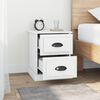 vidaXL Tables de chevet 2 pcs blanc 39x39x47,5 cm bois d'ing&eacute;nierie