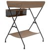 vidaXL Table &agrave; langer Taupe Fer