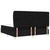 vidaXL Lit &agrave; ressorts avec matelas gris fonc&eacute; 90x190 cm Noir tissu
