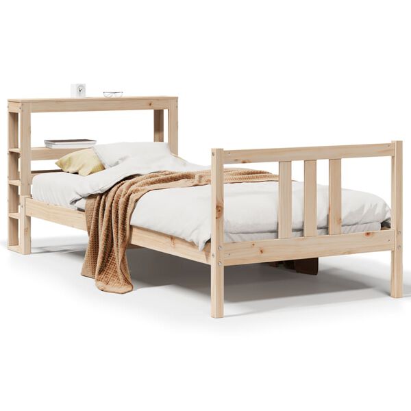vidaXL Cadre de lit avec t&ecirc;te de lit sans matelas 75x190 cm