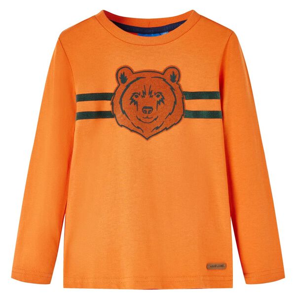 T-shirt enfants manches longues orange foncé 92