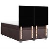 vidaXL Sommier &agrave; lattes de lit avec matelas Marron fonc&eacute; 160x200 cm