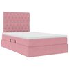 vidaXL Lit avec rangement et matelas Rose 120 x 200 cm Velours