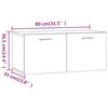 vidaXL Armoire murale Ch&ecirc;ne sonoma 80x35x36,5 cm Bois d'ing&eacute;nierie