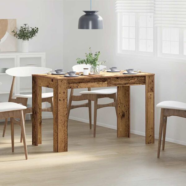 vidaXL Table &agrave; manger vieux bois 120x60x76 cm bois d'ing&eacute;nierie